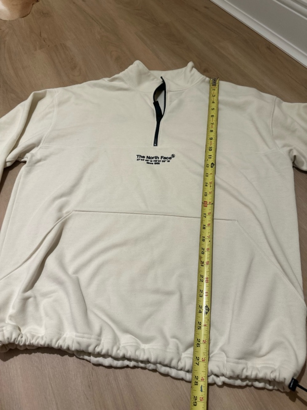 The North Face Men's AXYS ¼-Zip Fleece in White Dune Mens Size M - Picture 3 of 8